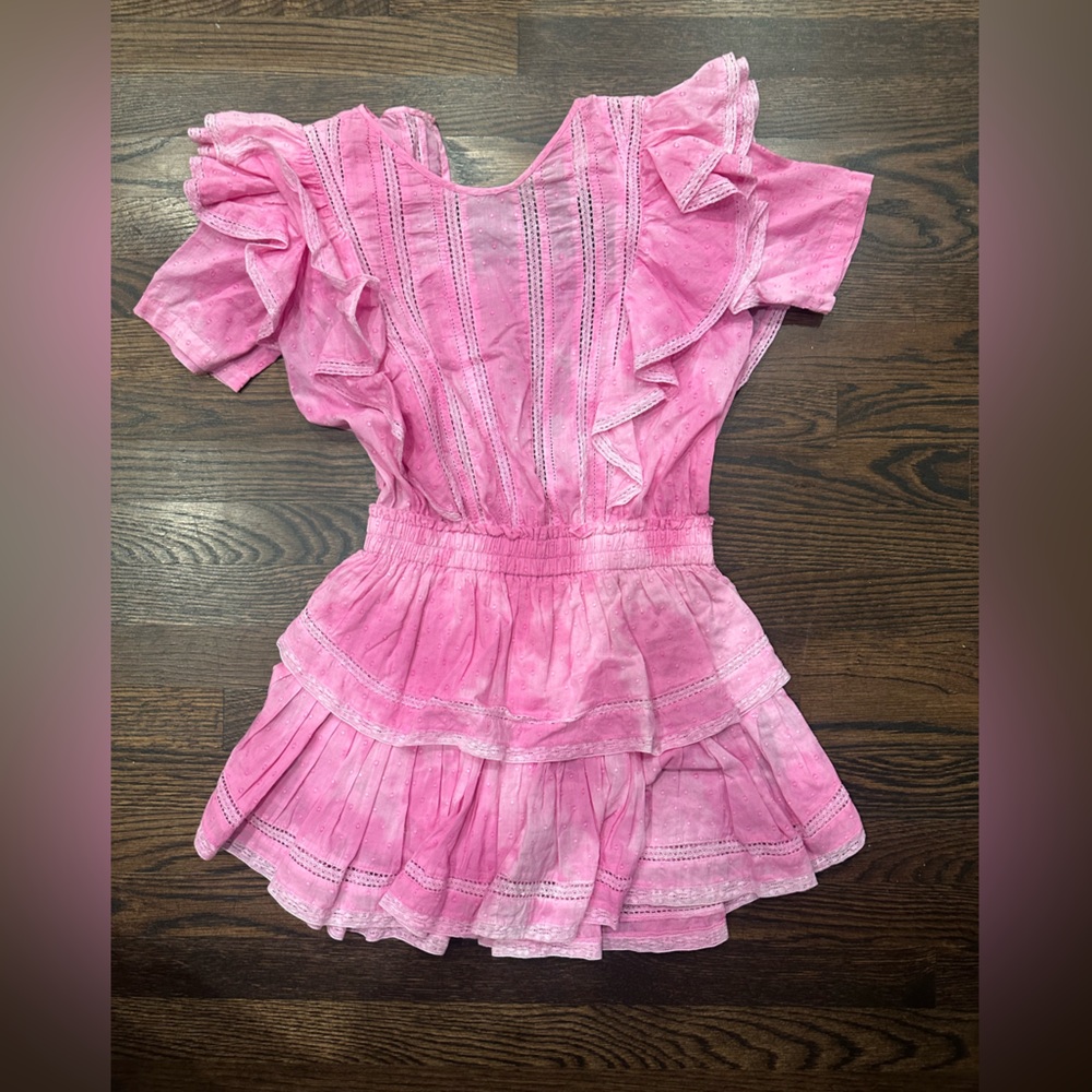 LoveShackFancy Hot Pink Ombré Natasha dress Size XS